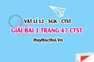 Giải bài 1 trang 47 Vật lí 12 Chân trời sáng tạo